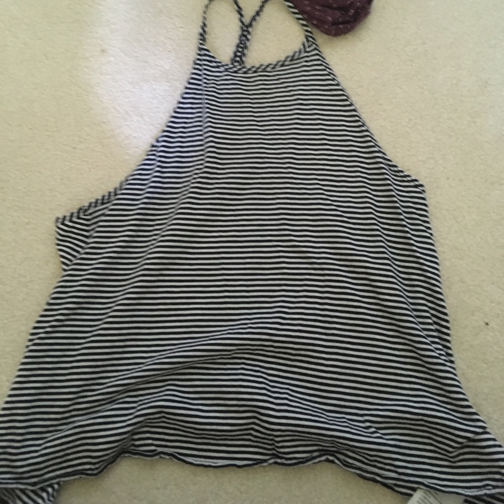 racerback striped tank top